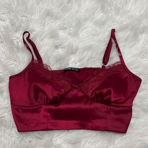 SHEIN Burgundy Lace Bralette